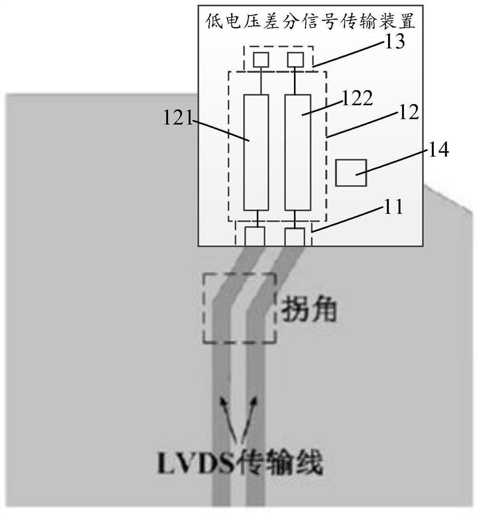 Low-voltage differential signal transmission device and setting method thereof