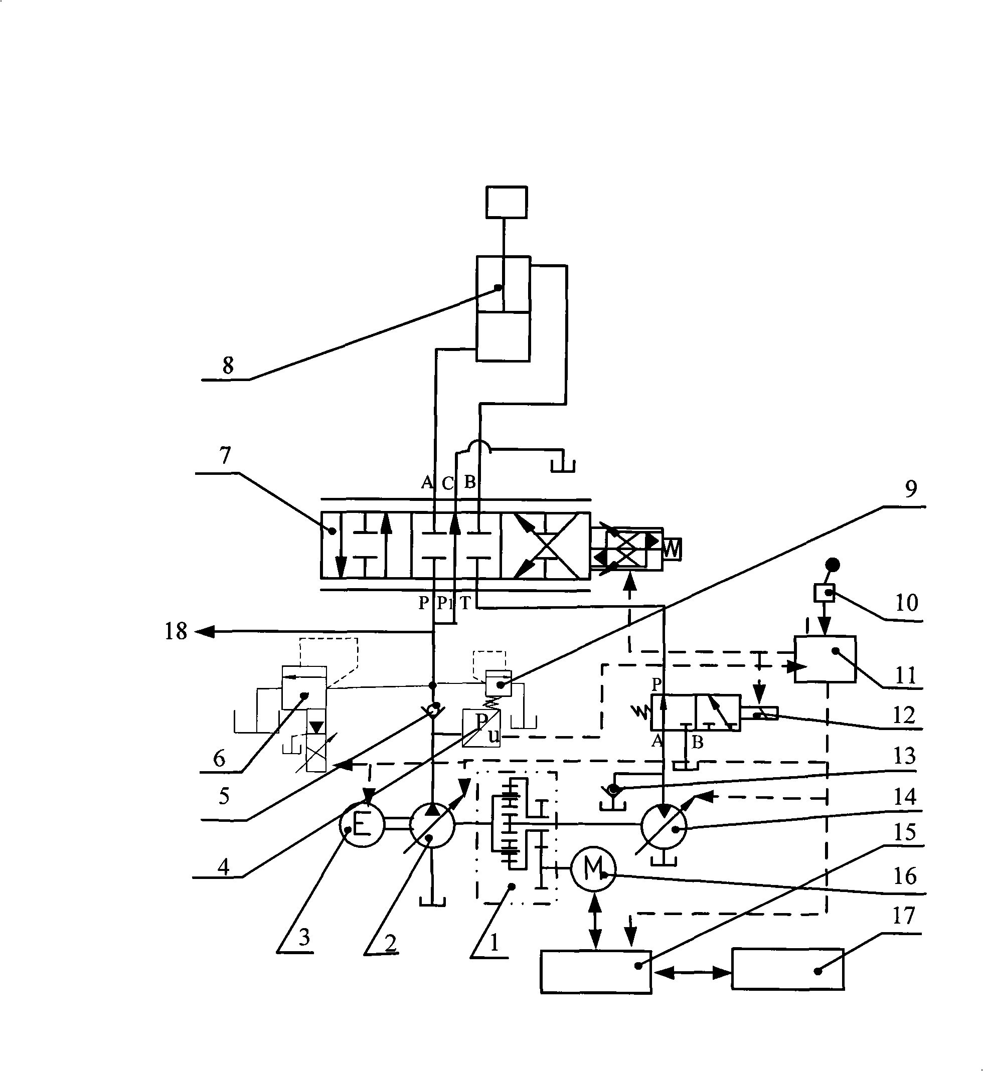Energy recovery system of hybrid single-pump multi-execution component engineering machinery