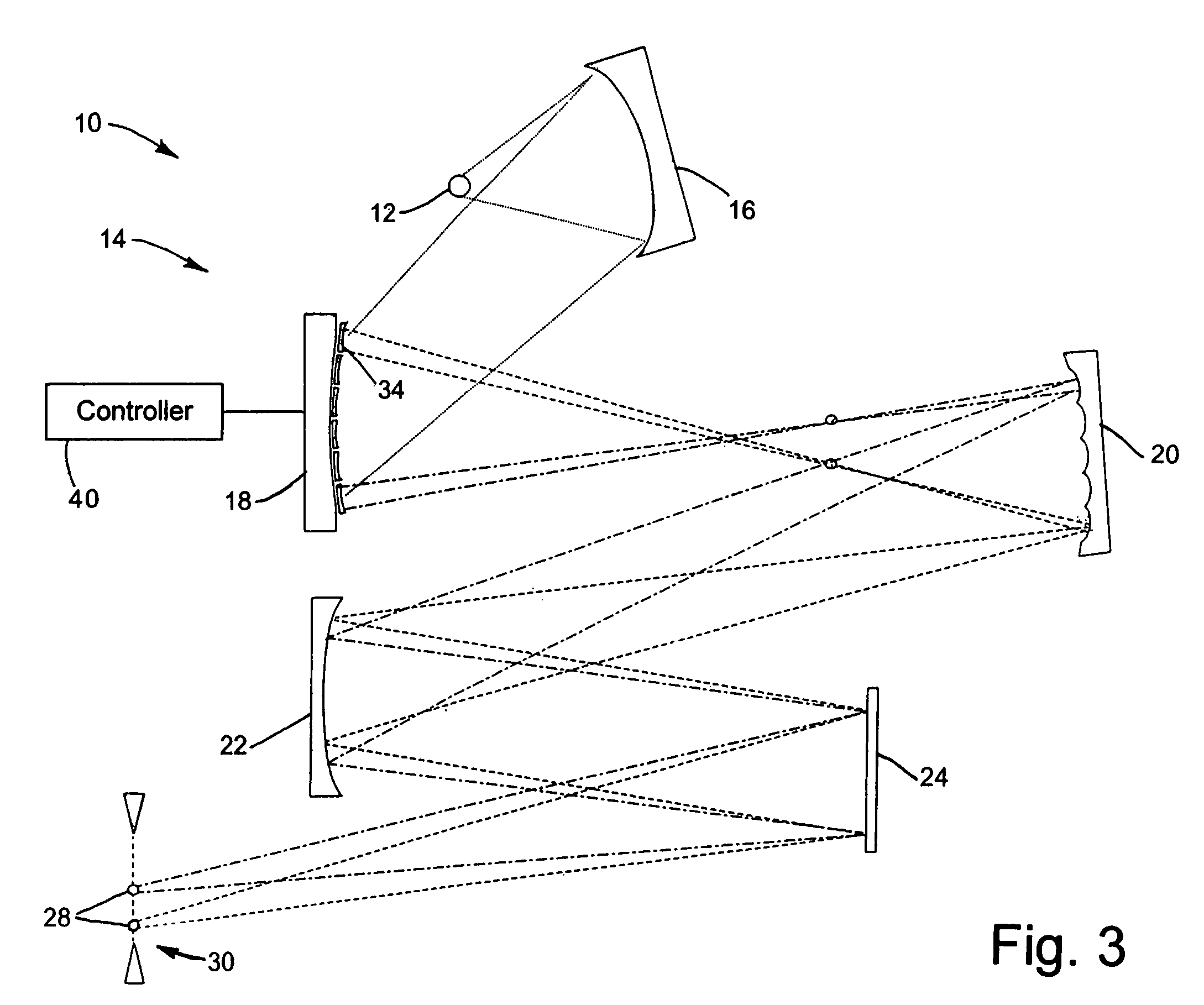 Lithography method and system with adjustable reflector
