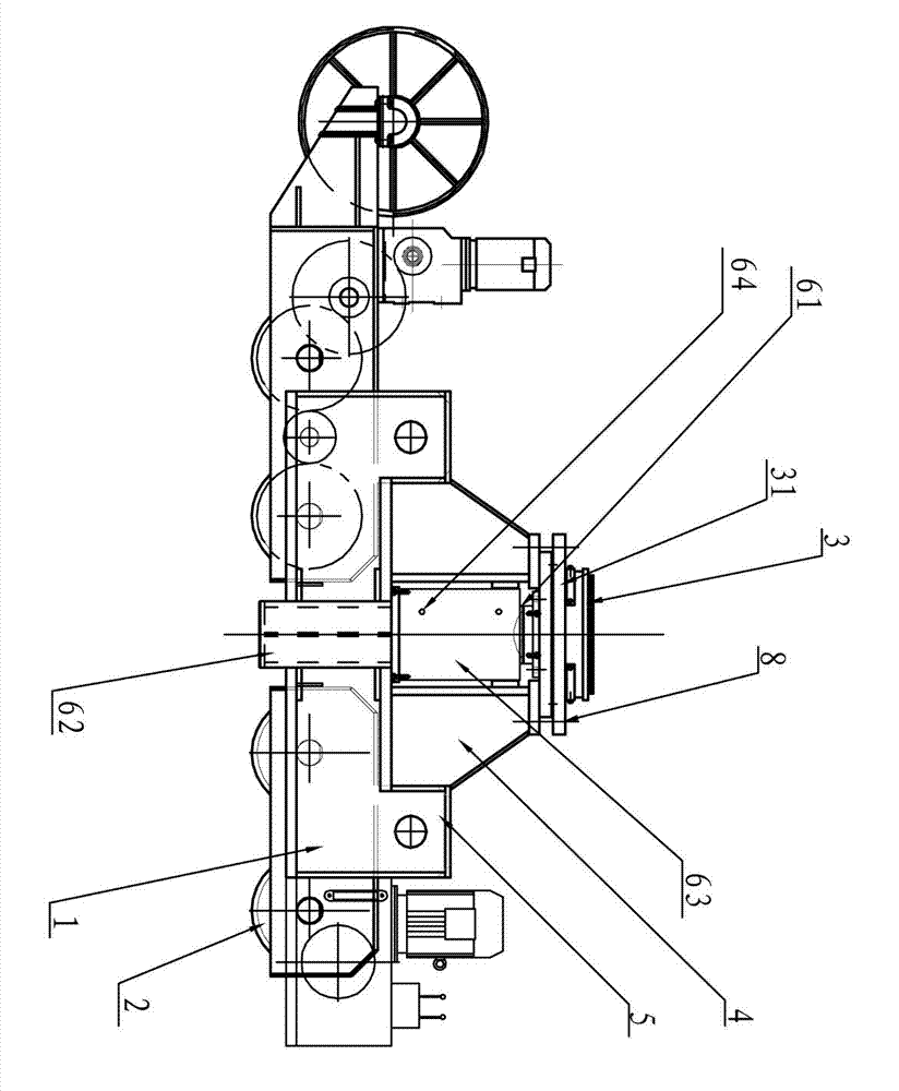 Moving beam trolley and method for horizontally and vertically moving beams using same