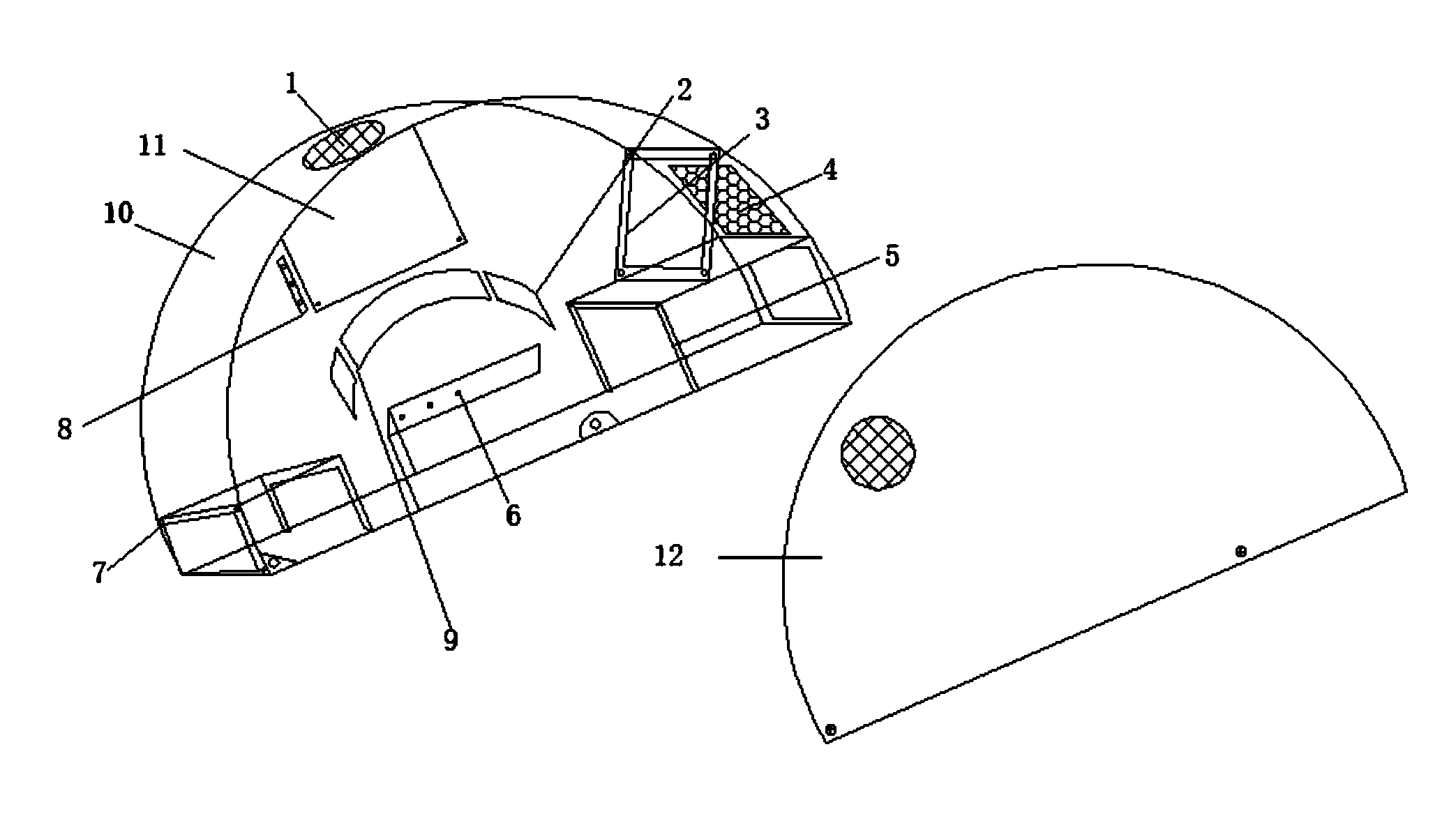 Arc channel cooling case