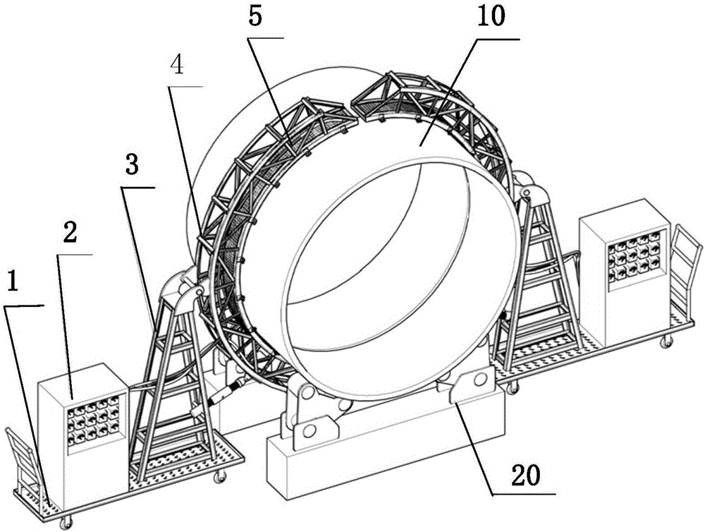 Heating device and method for heating steel pipe circular seams by using heating device