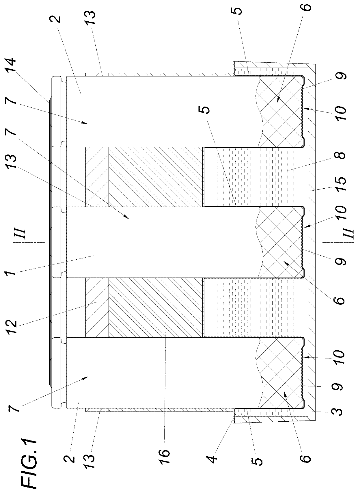 Cooling device for battery cells assembled into a module