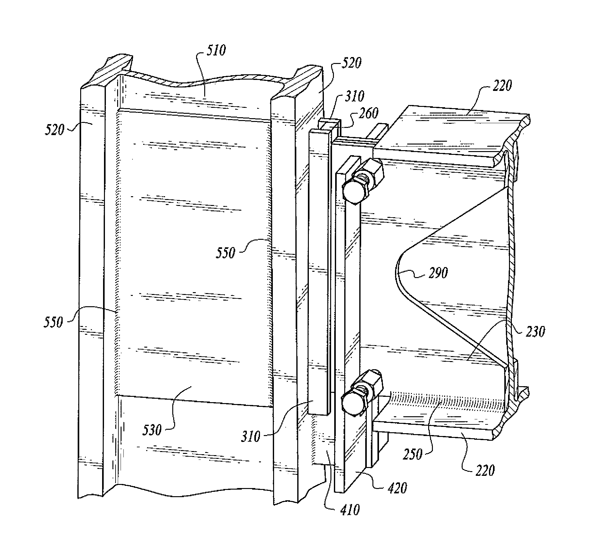 Assembly, system and method for automated vertical moment connection