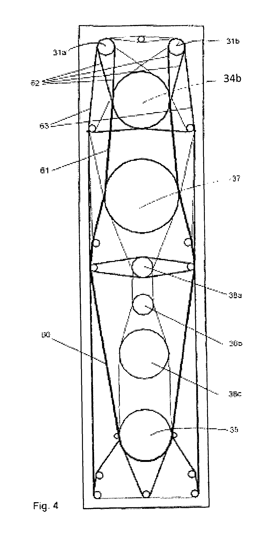 Steering unit for free flying, confined wing element