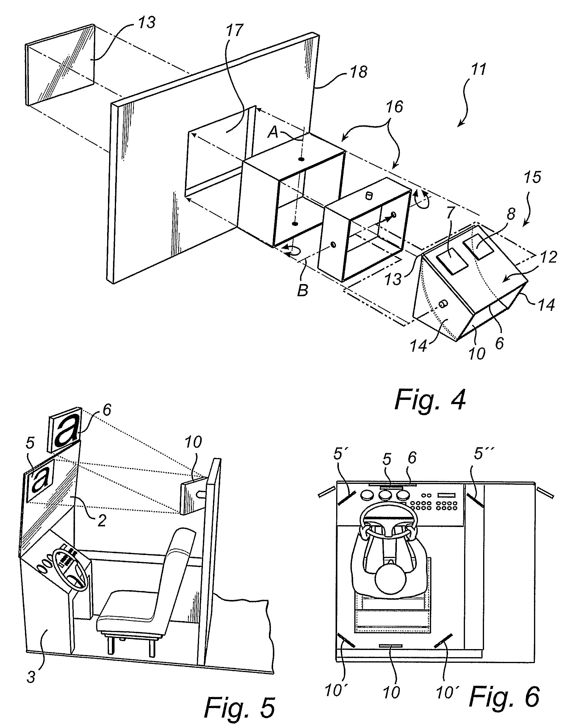 Device and system for display of information, and vehicle equipped with such a system