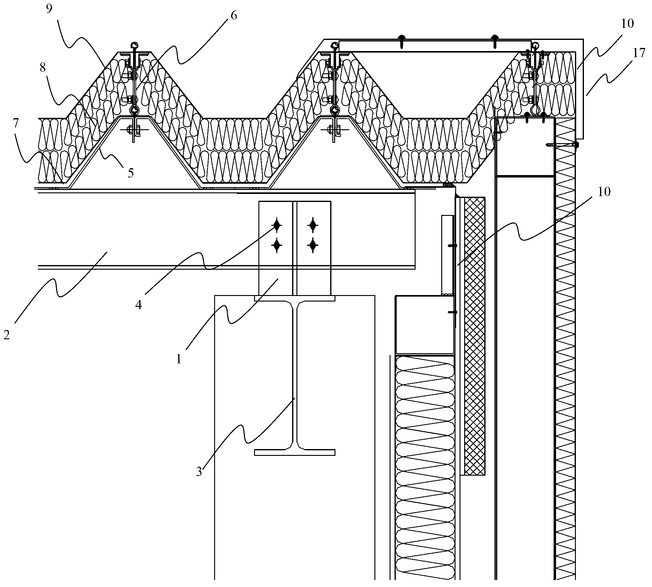Air-tight heat insulation metal roof and construction method thereof