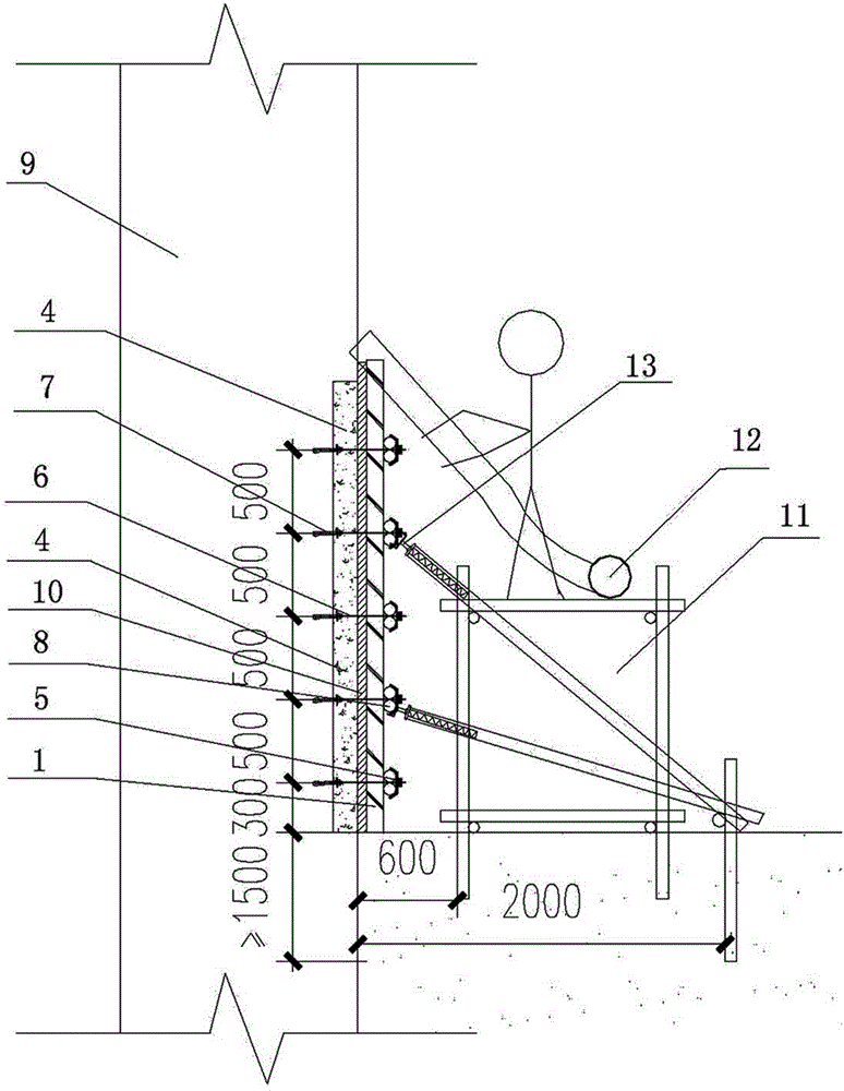 Waterproof curtain impervious structure and construction method thereof