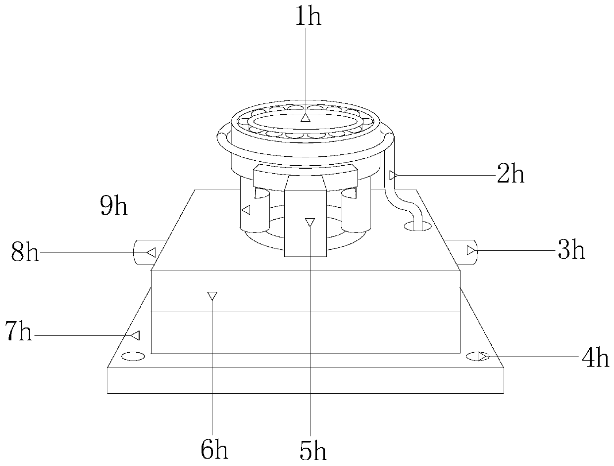 Quenching die for outer ring of double-row self-aligning roller bearing made of large-sized carburized steel