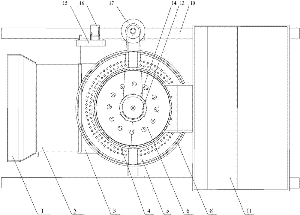 Beach garbage screening and transmission integrated device