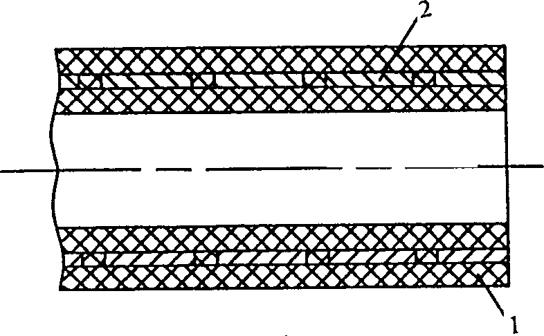Metal skeleton reinforced non-cross-linking refractory polyethylene pipe