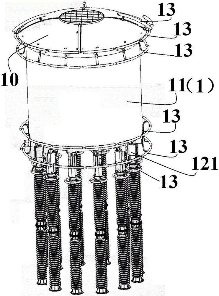 Dry-type hollow current-limiting reactor device