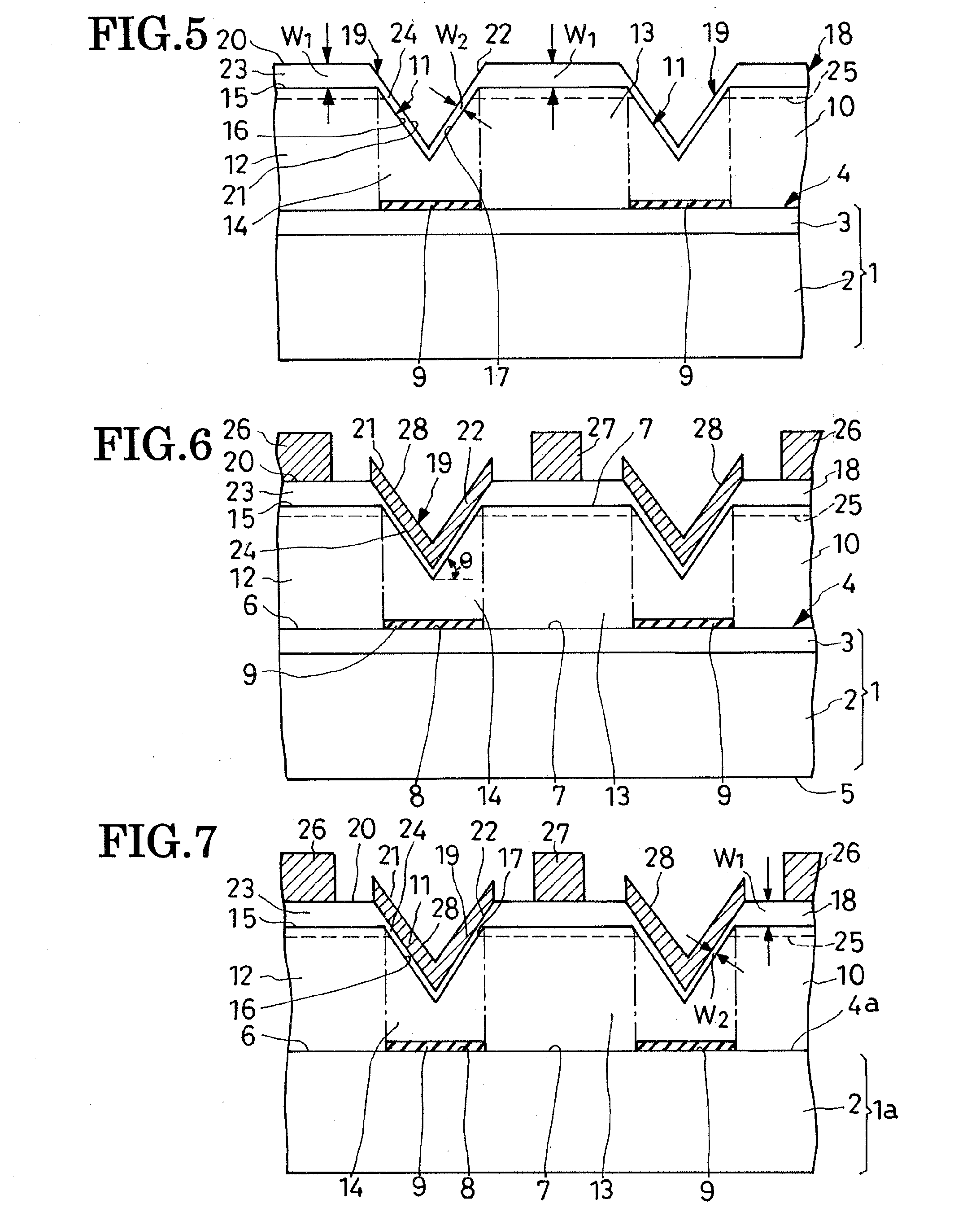 Normally-off field-effect semiconductor device, and method of fabrication