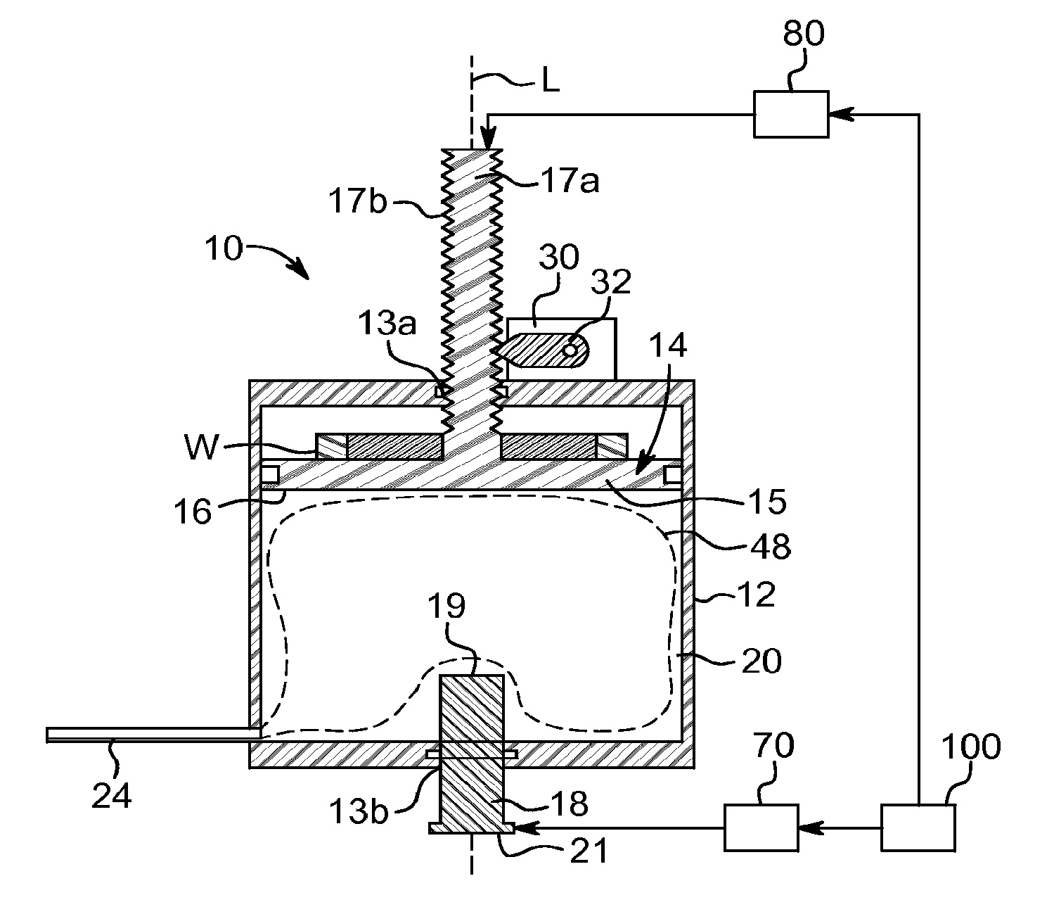 Fluid container displacement pump