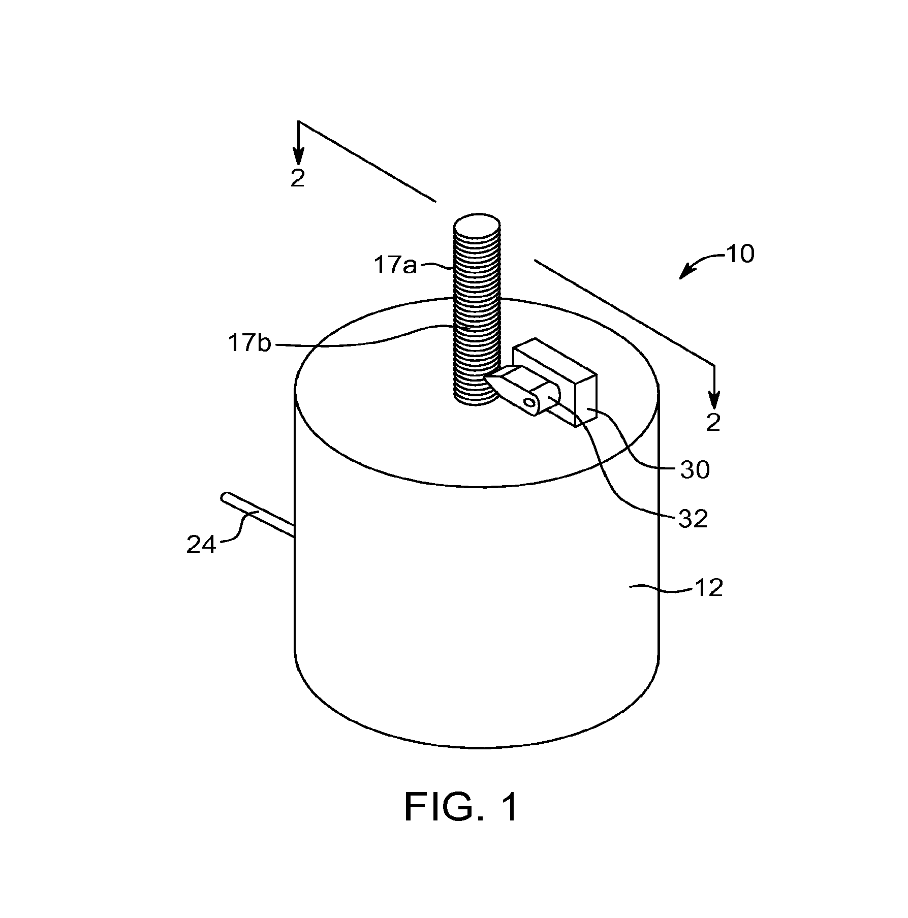 Fluid container displacement pump