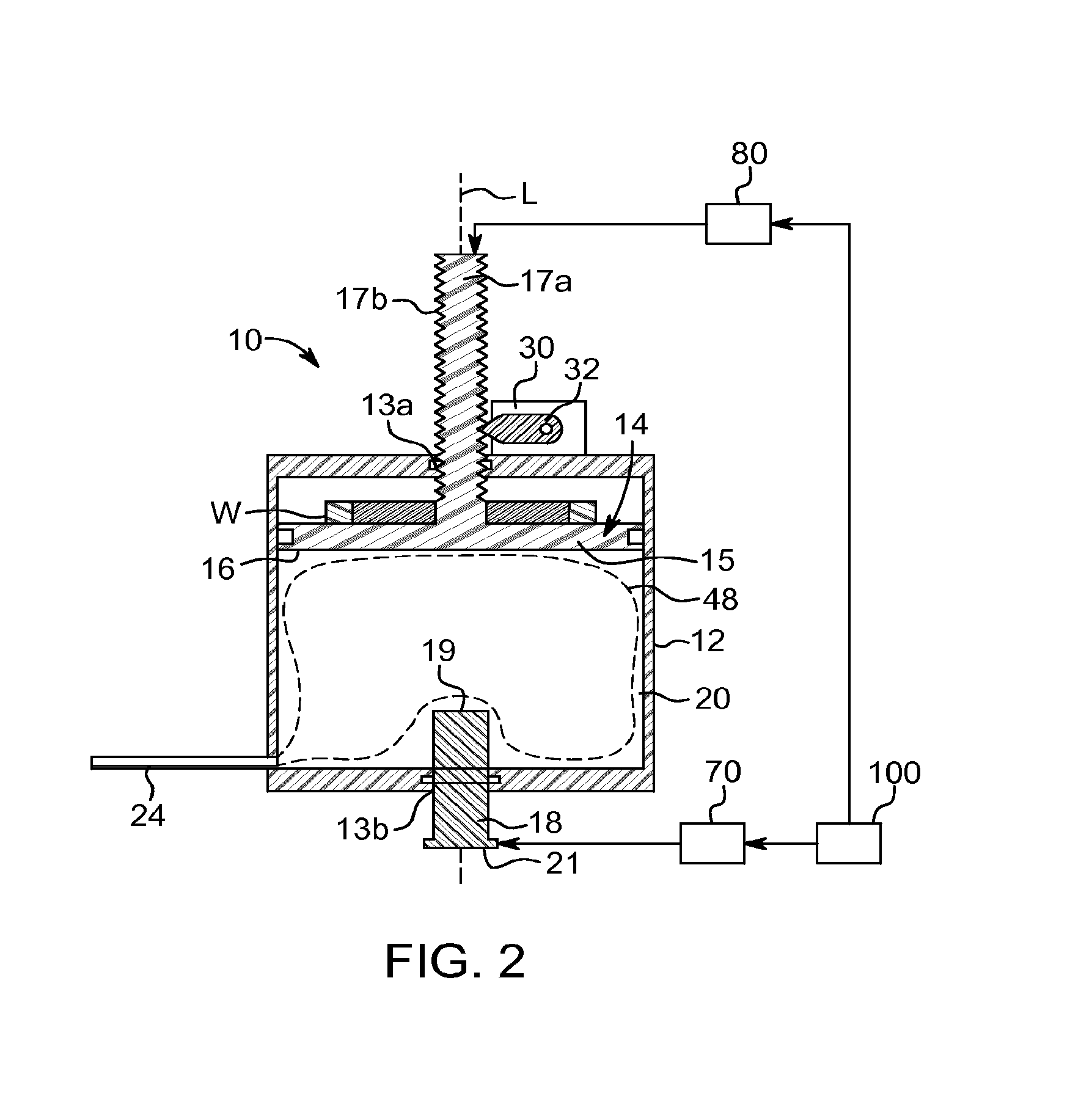 Fluid container displacement pump