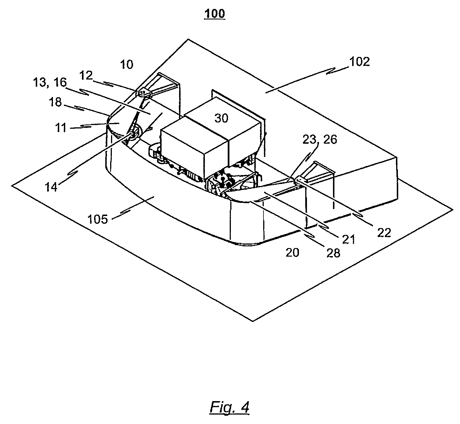 Shock absorber for the front or rear region of a railborne vehicle having at least one energy absorption device