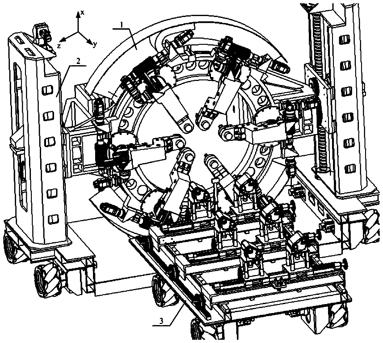 A general-purpose device for flexible support and rapid state transition of missile segments