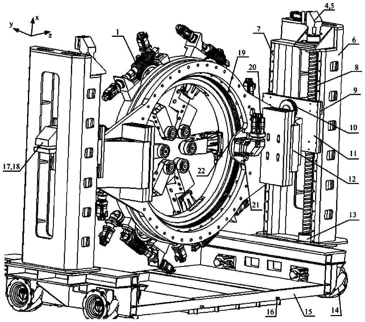 A general-purpose device for flexible support and rapid state transition of missile segments