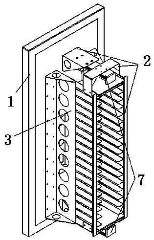 Box type article door and window storage and conveying method and device