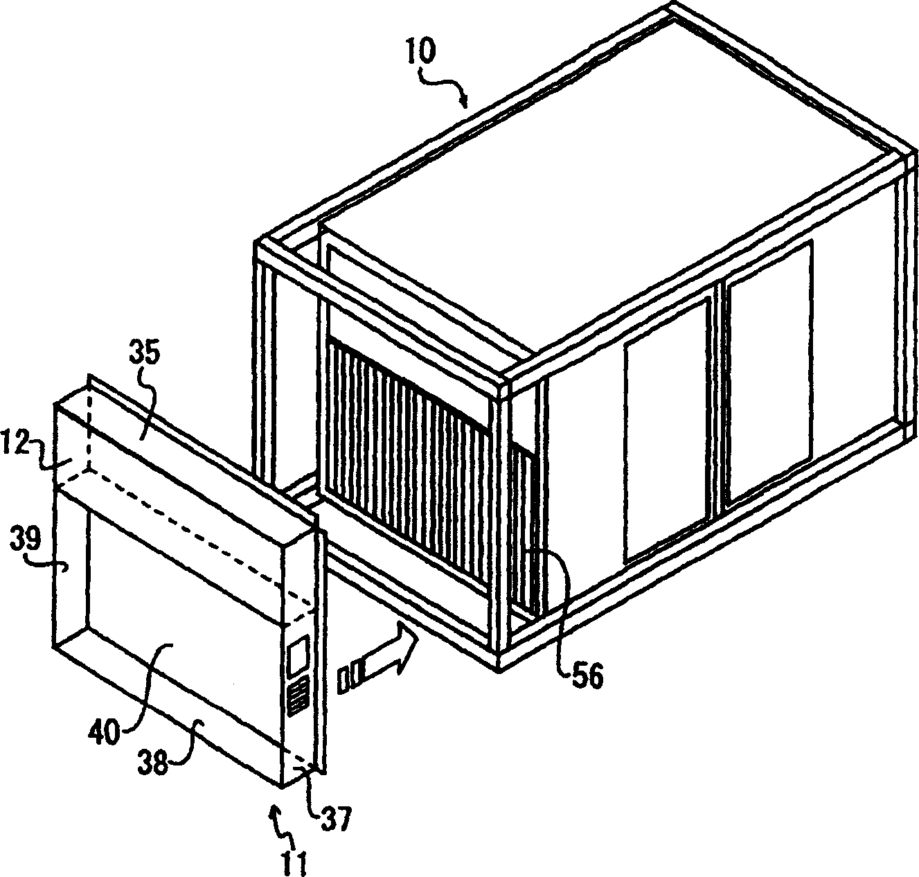 Refrigeating plant for container