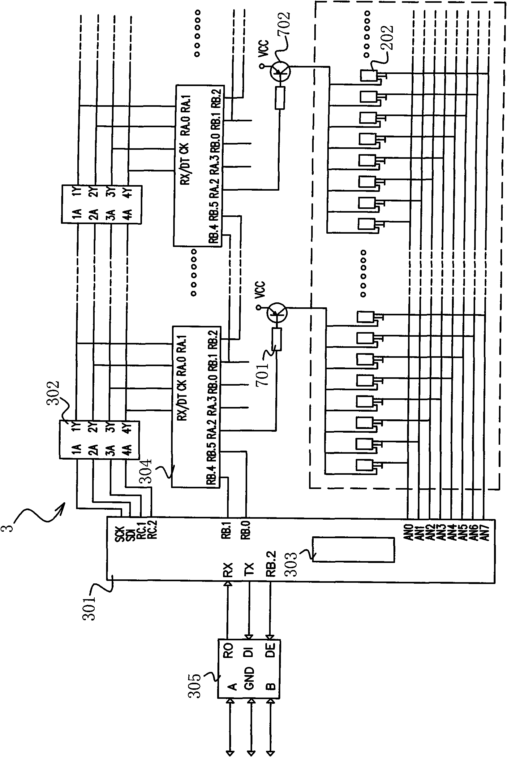 Magnetic array position sensing device and positioning method thereof