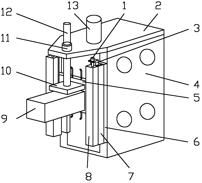 Vertical structure of lead screw front-loading machine tool