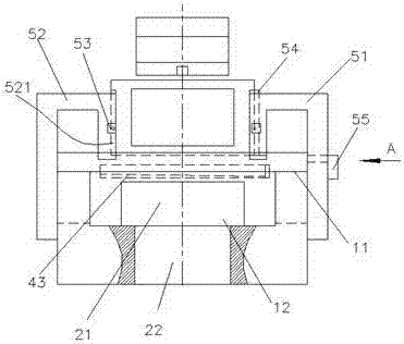 Bipolar type battery plate pressing and molding device