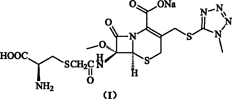 Cefminox sodium compound of new route