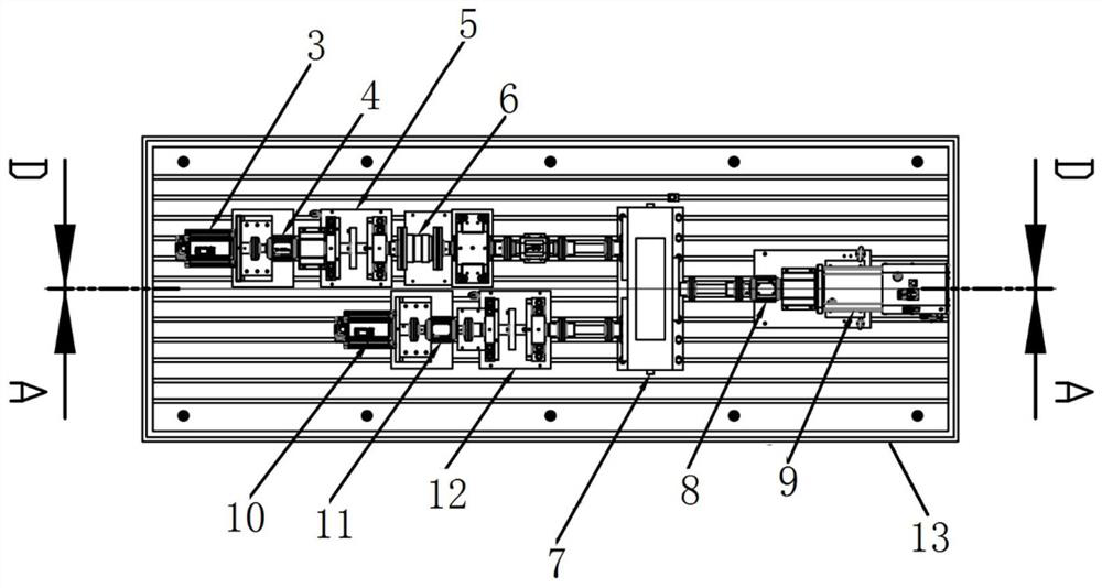 Simulation test bench for combustion-combustion combined power propulsion device of ship