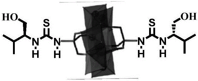 (S)-1-(1-hydroxyethyl-1-isopropyl) thiourea modified Mn-Anderson type heteropoly acid catalyst, and preparation method and application thereof