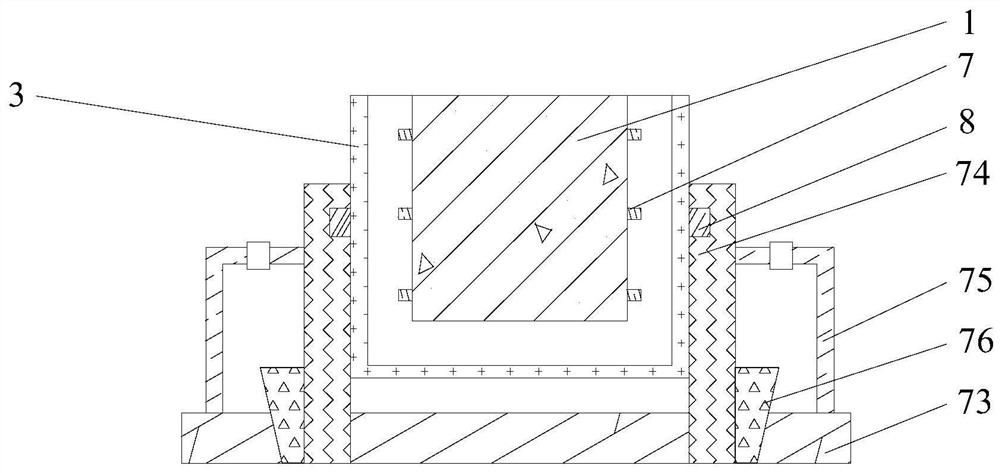 Construction method of composite reinforced structure of double curved arch bridge