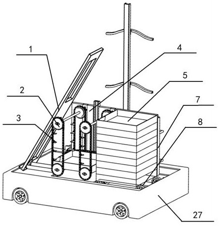 Automatic boxing device for egg collector