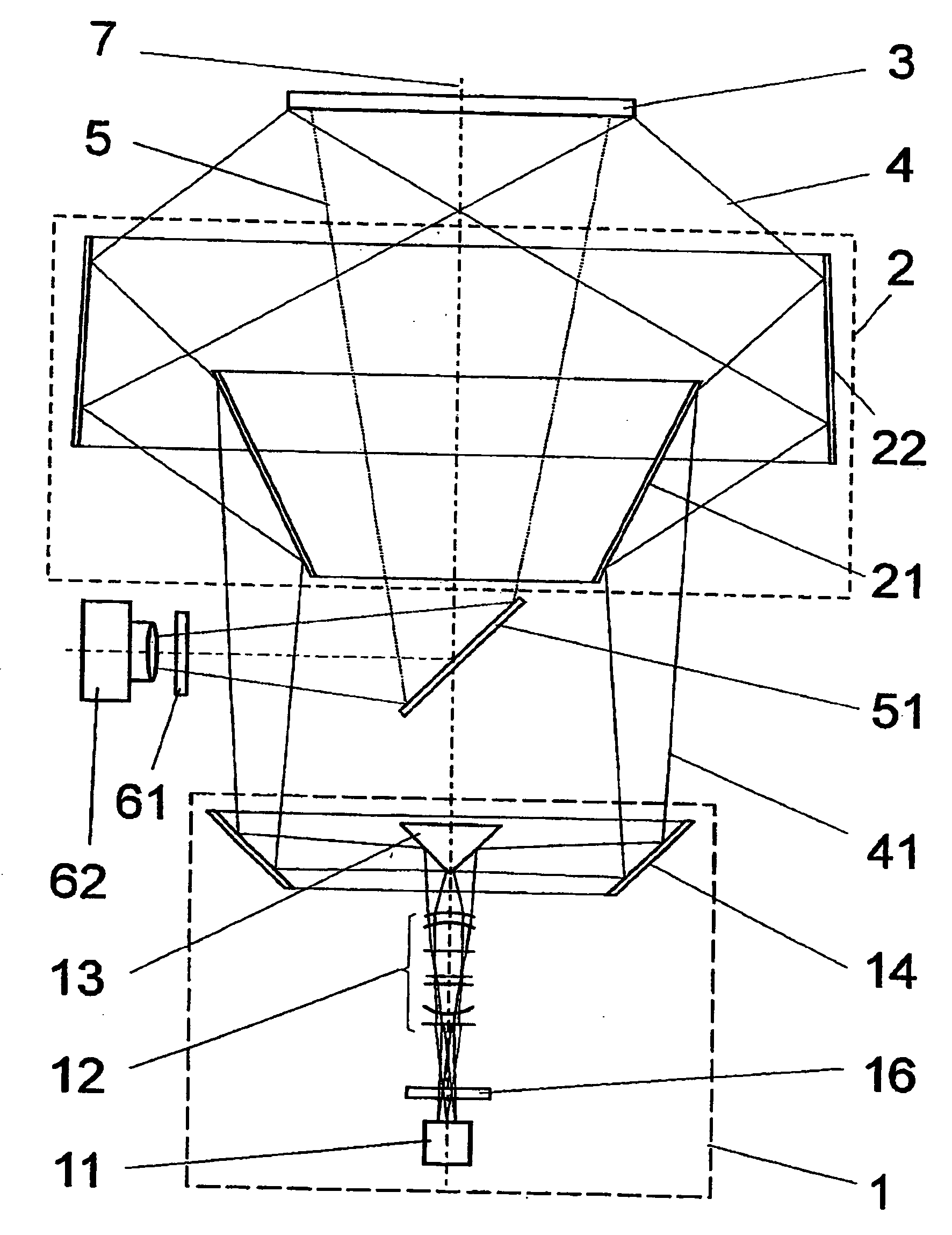 Optical analytic measurement device for fluorescence measurements in multisample carriers