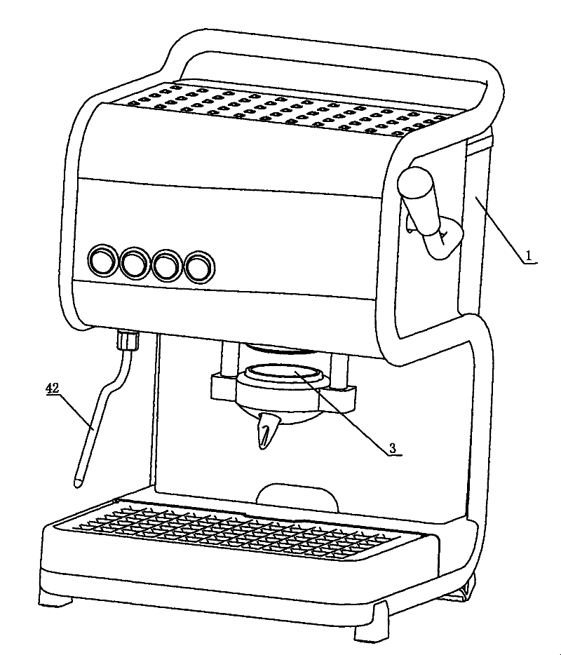 Coffee making machine capable of providing steam