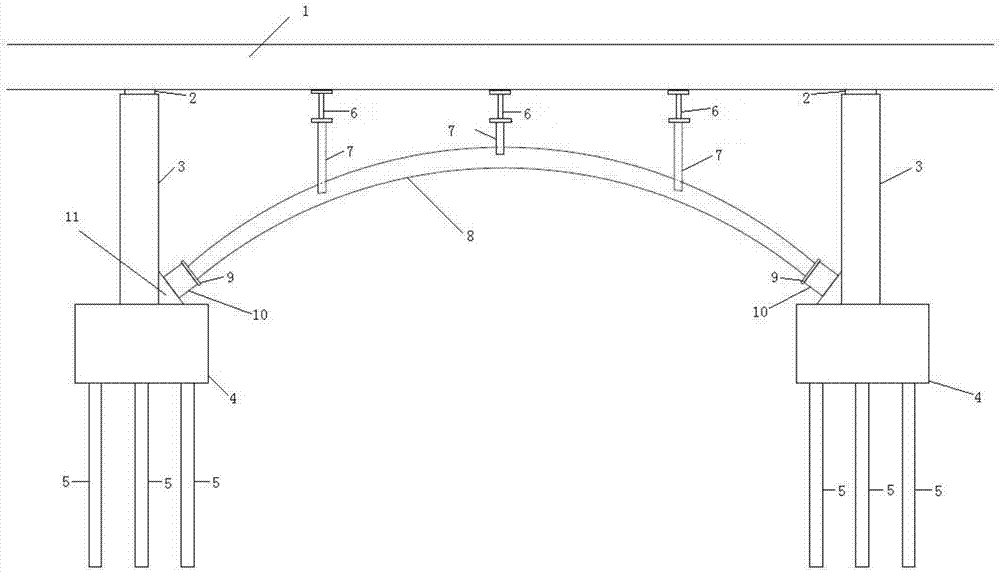 A beam bridge reinforcement structure and reinforcement method