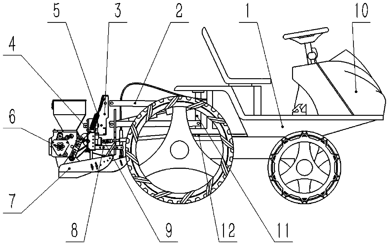 Paddy field rice direct sowing machine