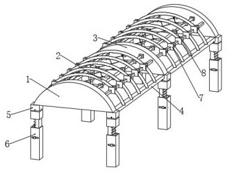 Roof steel net rack for building