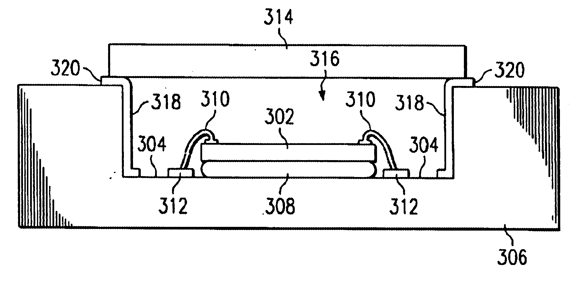 Masking layer in substrate cavity