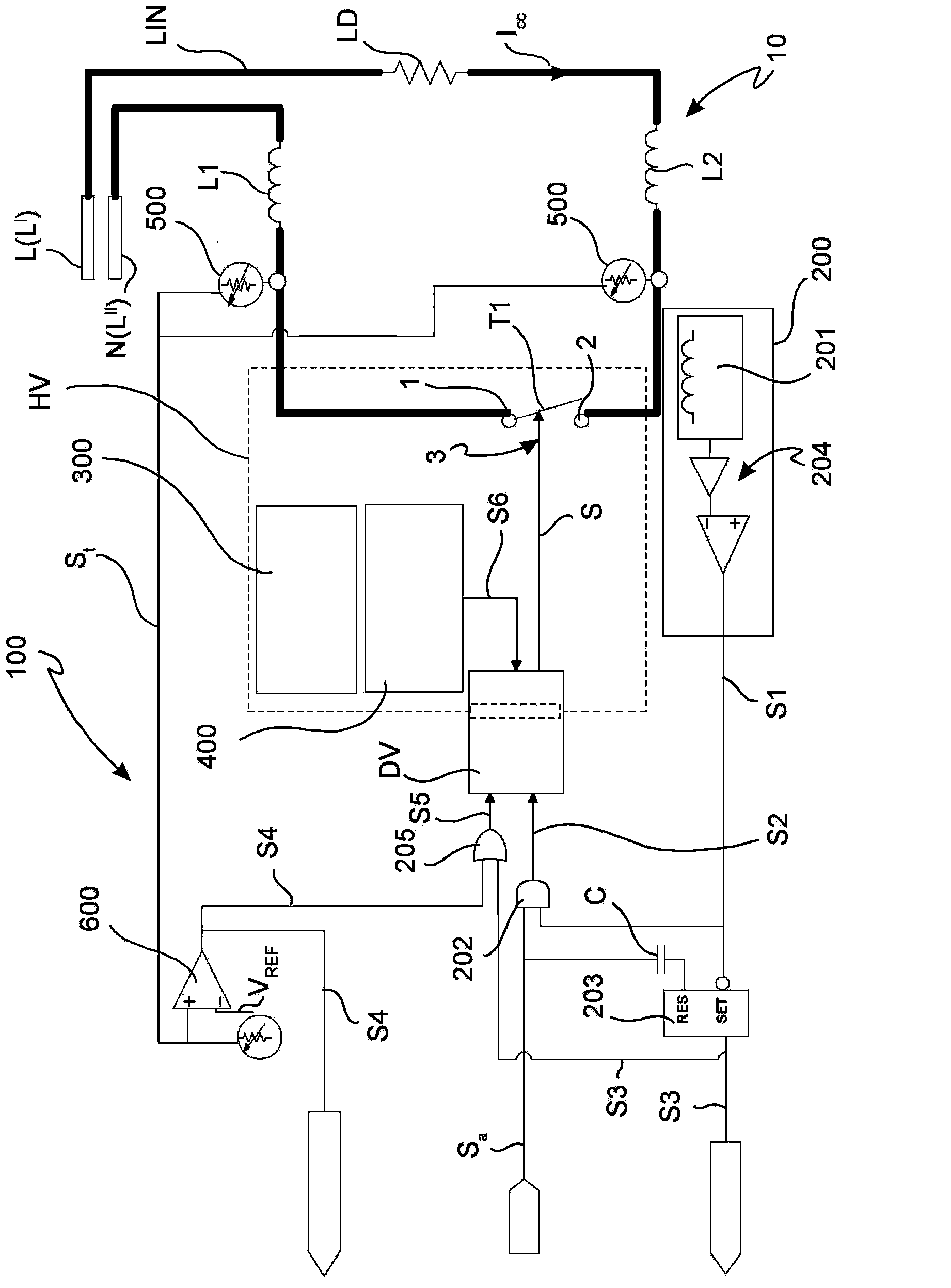 Circuit breaker for protecting an electrical system