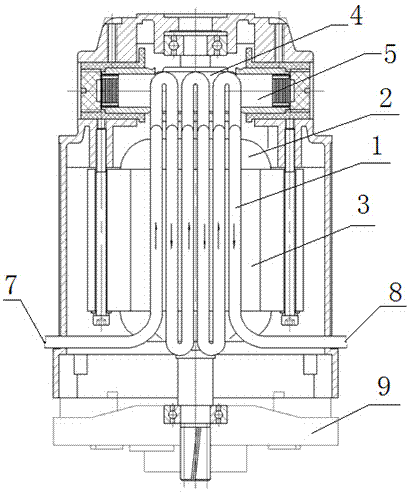 Series machine water-cooling structure