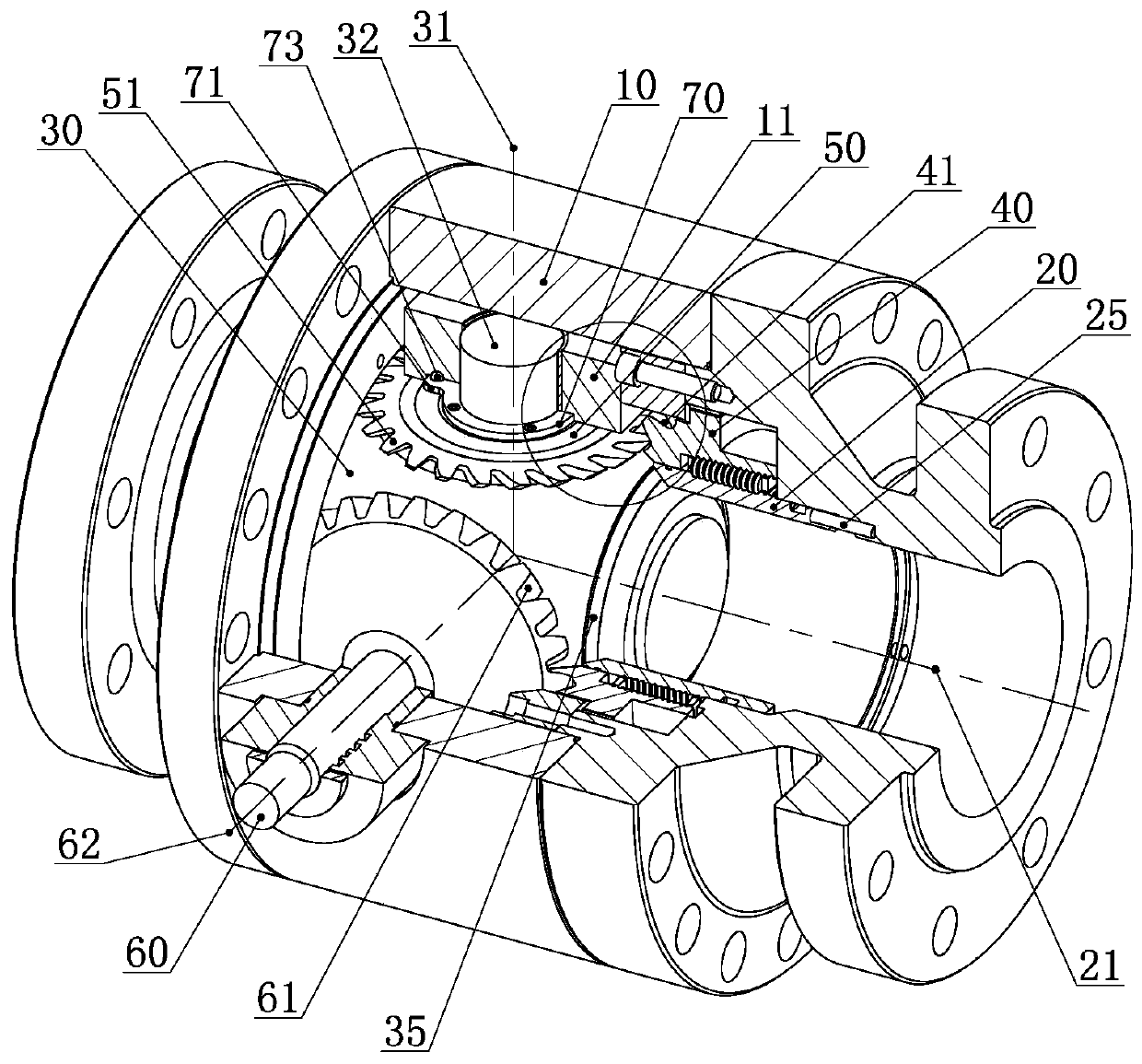 A Side Stem Forced Seal Ball Valve