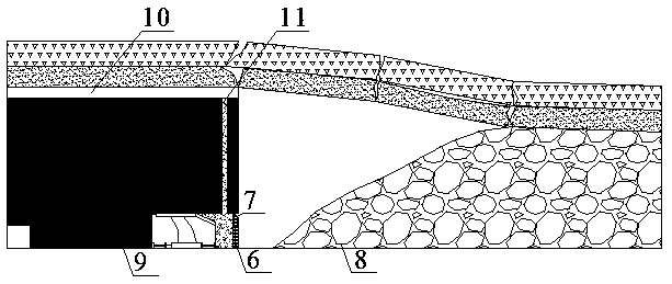 A method of filling coal pillars for roadway protection in the residual mining area of ​​extra-thick coal seam in re-mining