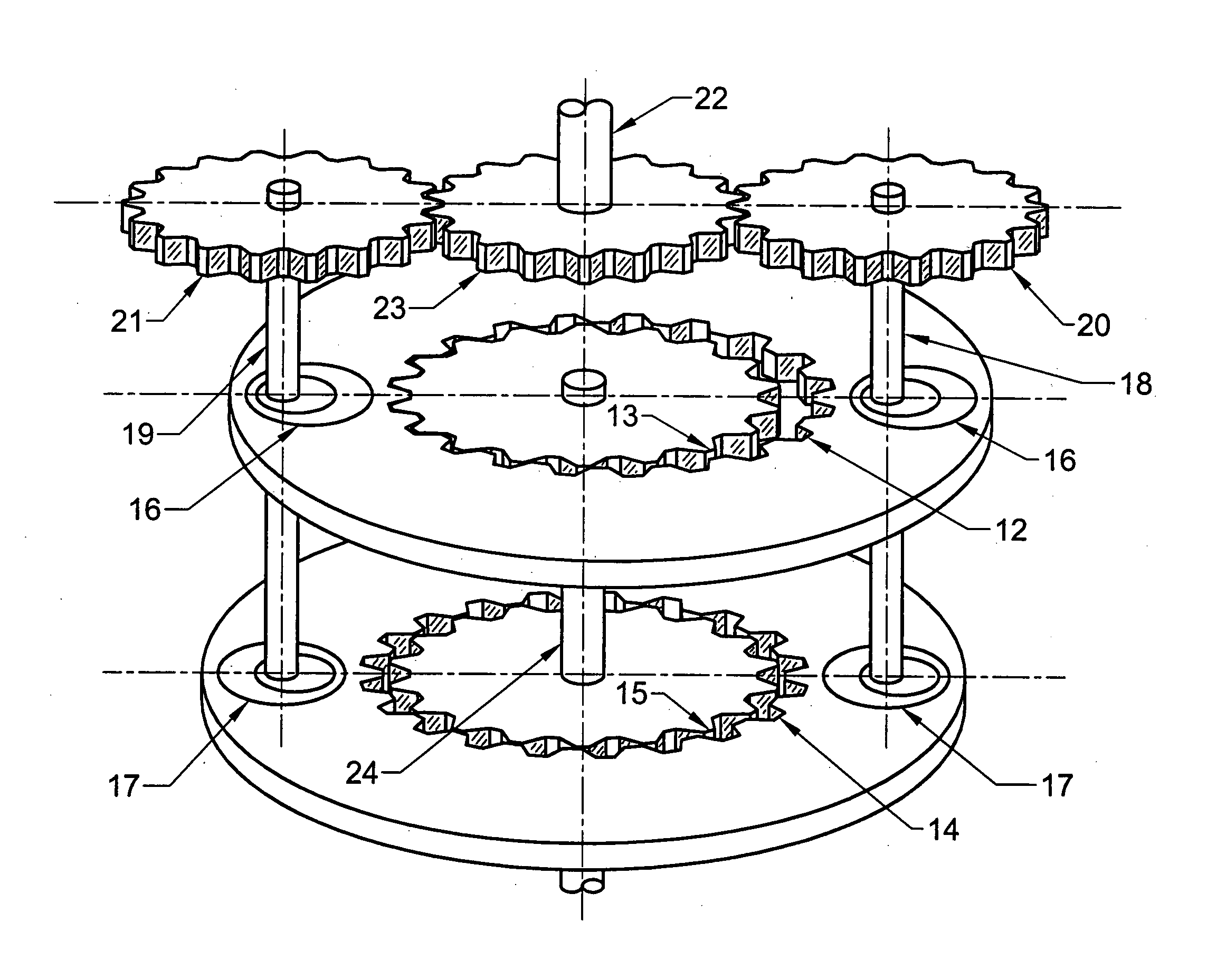 Modified eccentric gearbox