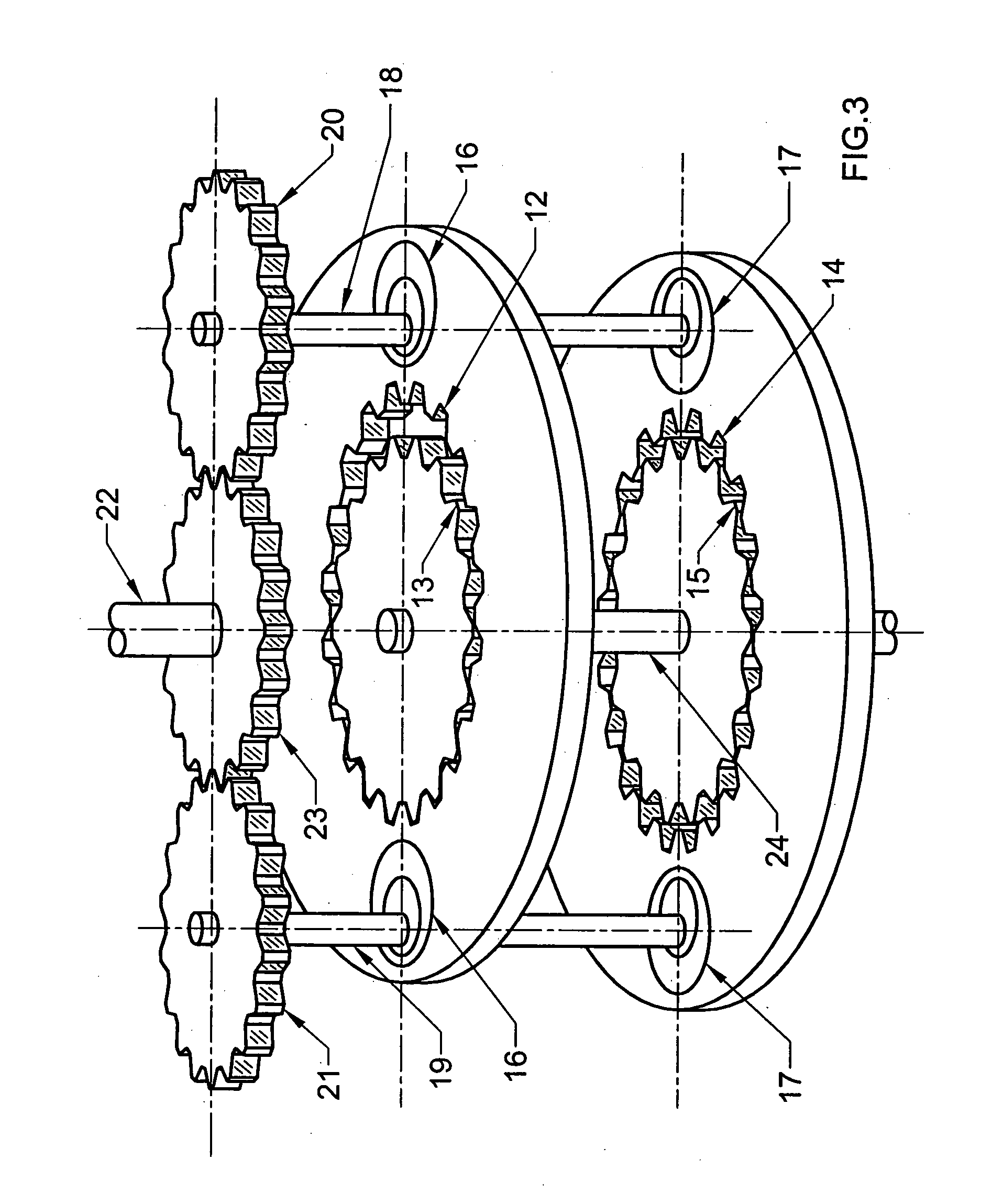 Modified eccentric gearbox