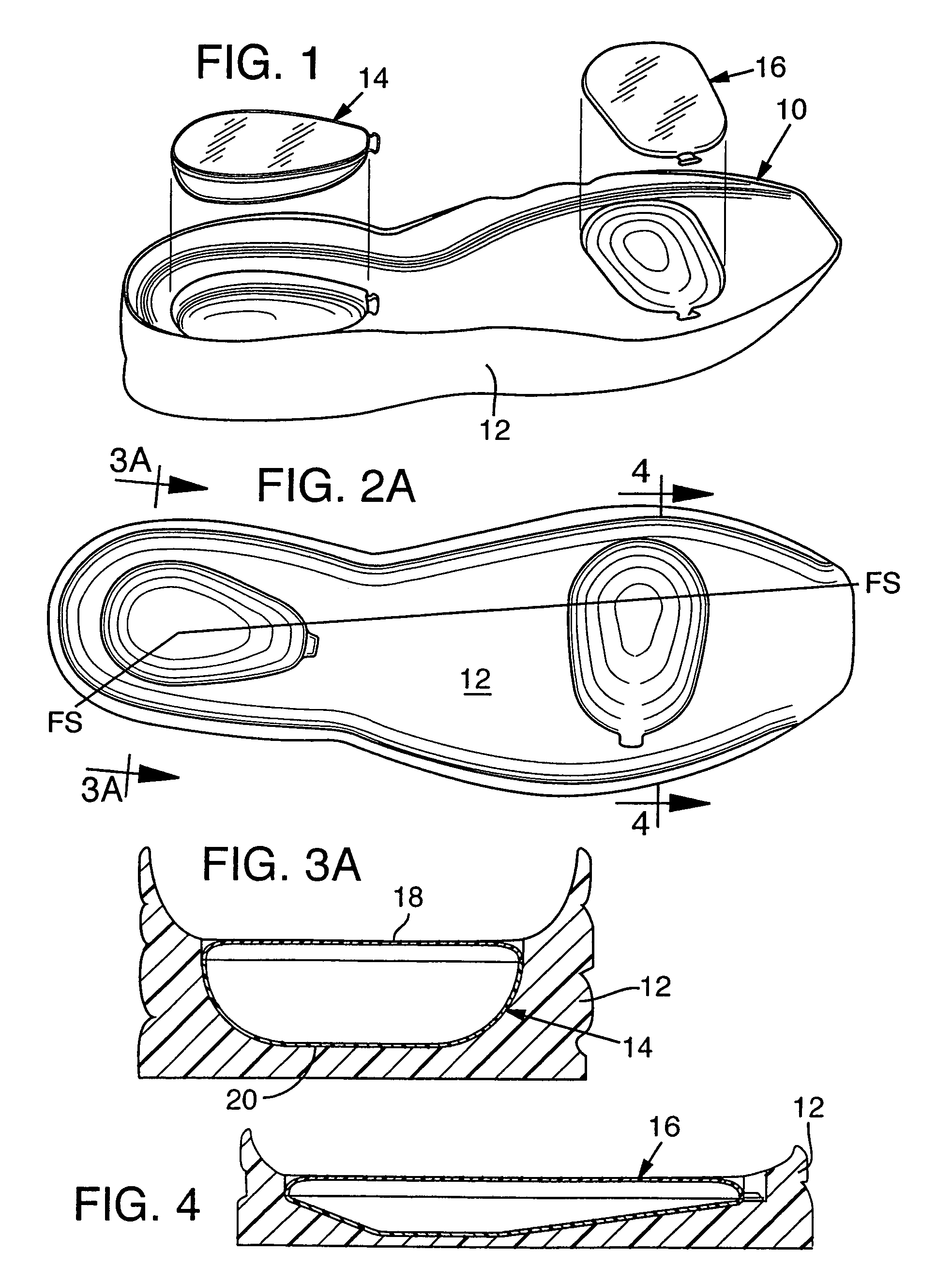 Footwear sole component with an insert