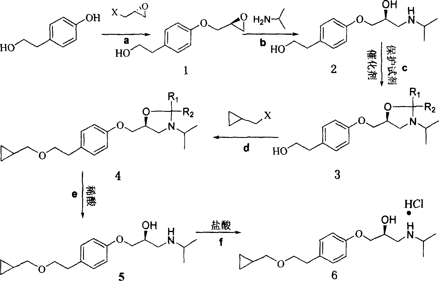 Technique of synthesizing levorotatory betaxolol hydrochloride