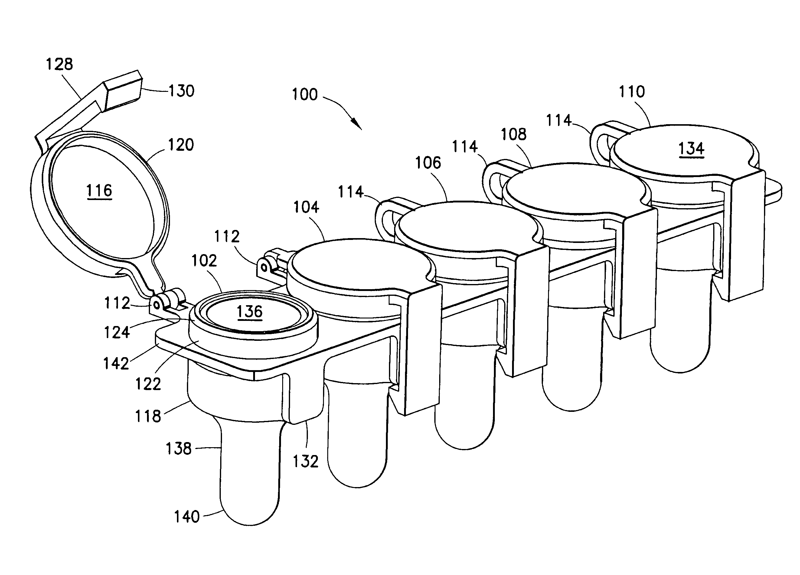 Living hinge needle assembly for medicament delivery device