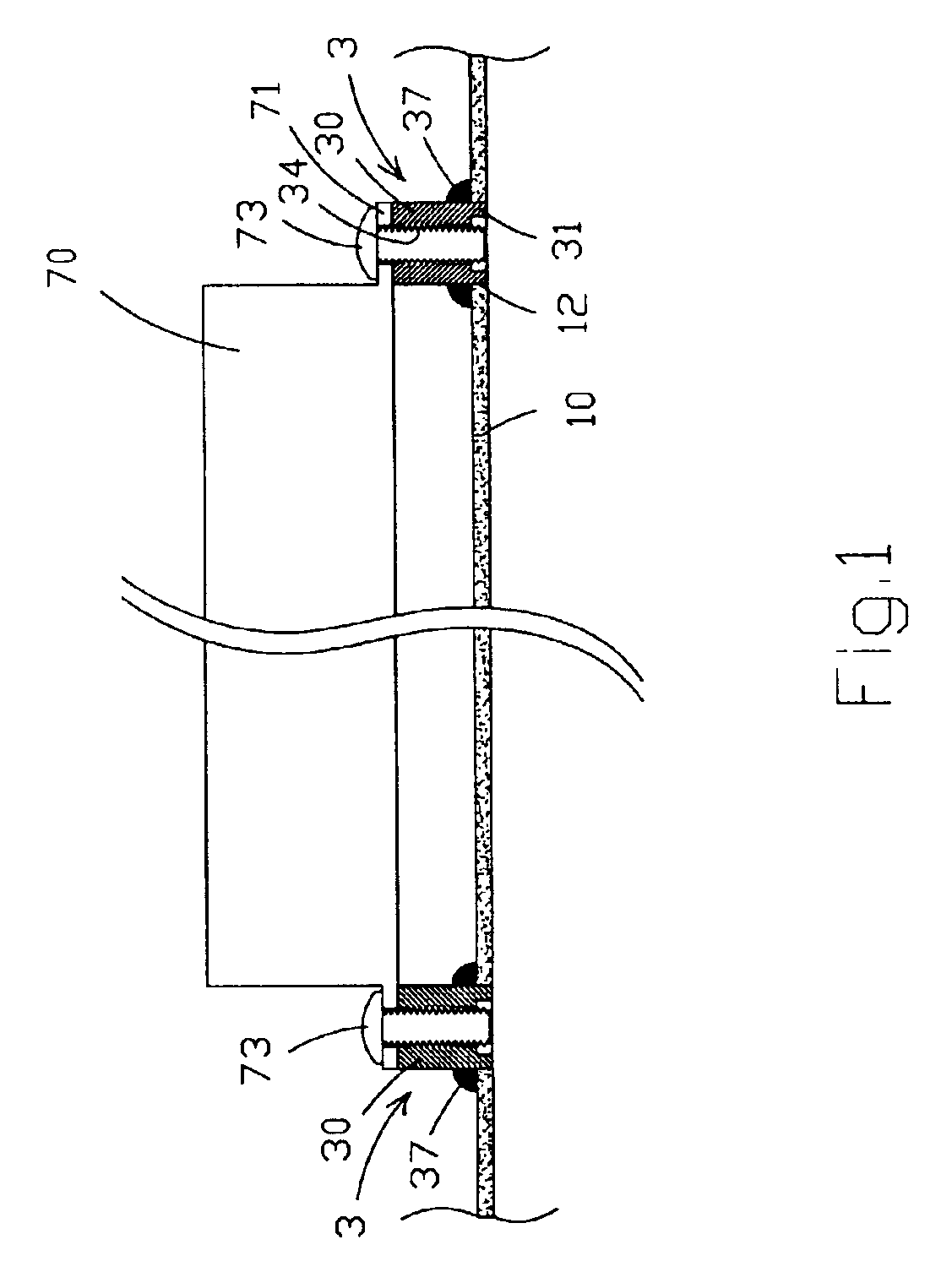 Device for anchoring components on circuit board