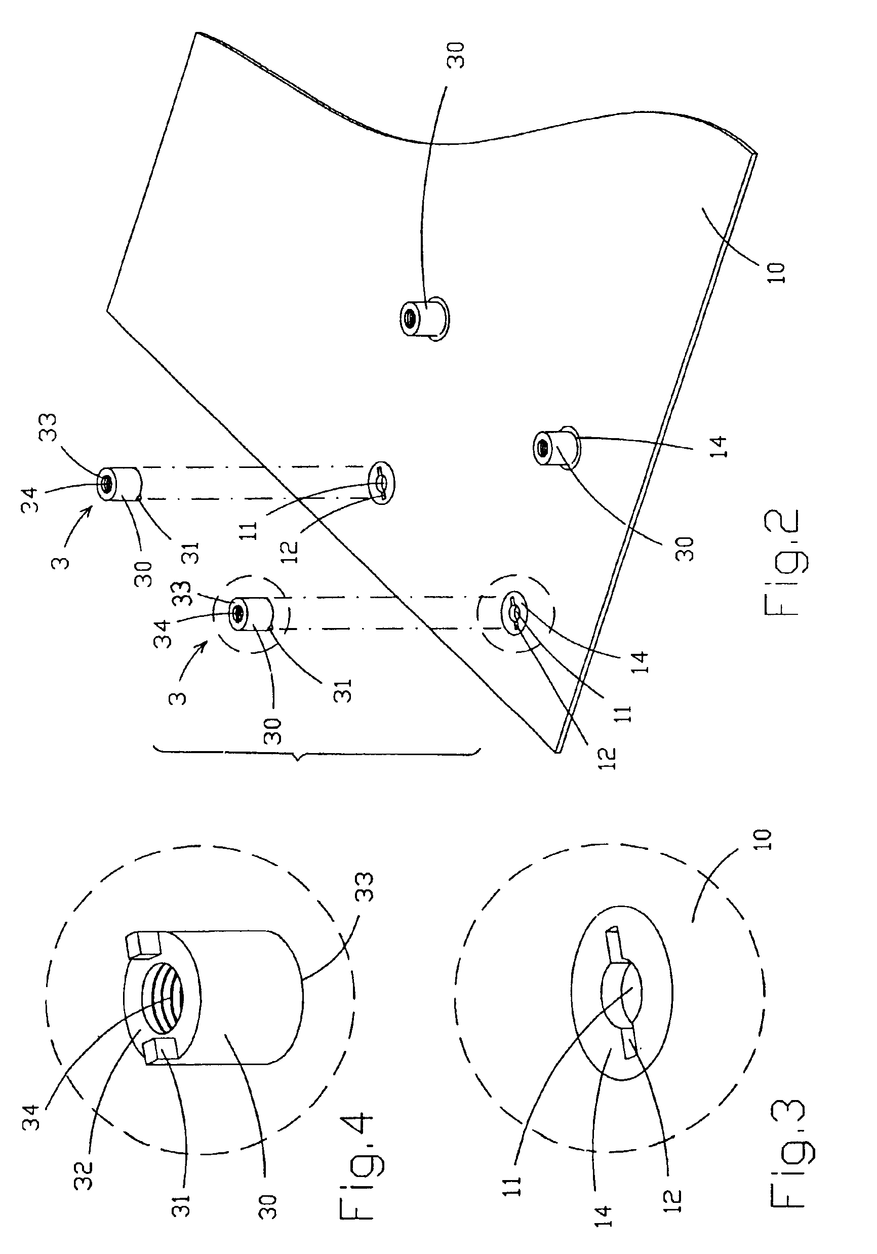 Device for anchoring components on circuit board